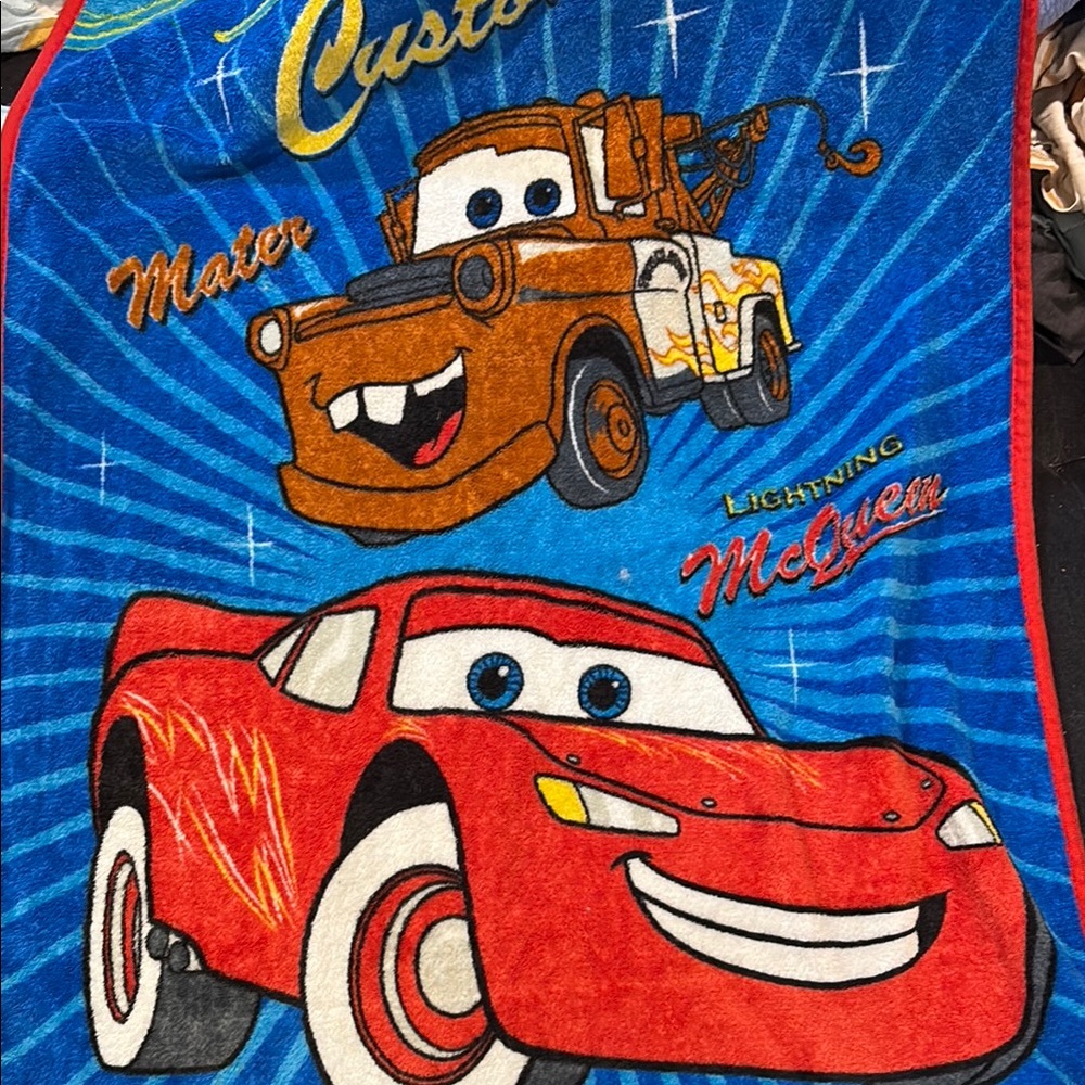 Disney Cars Red and Blue Blanket